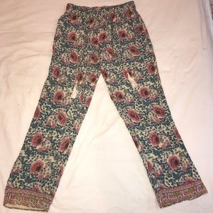 floral flowy boho pants